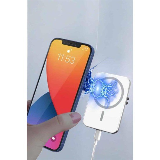 araç uyumlu Kablosuz 15W Taşınabilir Şarj Aleti Çift Kablo