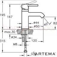 Artema A41984 Minimax S Lavabo Bataryası Artema A41984 Minimax S Lavabo Bataryası
