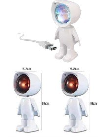 Astronot Işık Projektörü Gökkuşağı Projeksiyon Gece Lambası Hediyelik