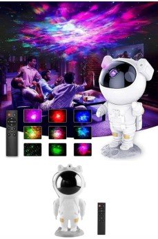 Astronot Şeklinde Bluetooth Hoparlör Gökyüzü Kumandalı Aydınlatma Lamba