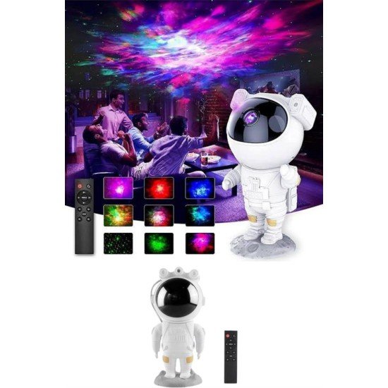 Astronot Şeklinde Bluetooth Hoparlör Gökyüzü Kumandalı Aydınlatma Lamba Astronot Şeklinde Bluetooth Hoparlör Gökyüzü Kumandalı Aydınlatma Lamba