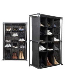 Ayakkabı Rafı - 15 Bölmeli Kumaş Ayakkabı Dolabı