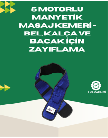 Ayarlanabilir Hız ve Titreşim Modlarına Sahip Manyetik Masaj ve Zayıflama Kemeri