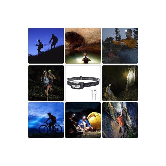 Ayarlanabilir Kafa Lambası Type-C Şarjlı Kompakt Kamp Lambası