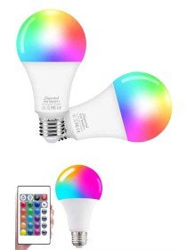 Ayarlanabilir Parlaklık RGB Led Ampul Beyaz Lamba Ve Renkli Ampul