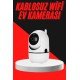 Baby Kamera Kablosuz 720P Beyaz 360 Derece Wifi Kamera Full HD 1080p