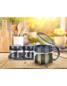 Baharat Seti 3 Adet Kaşıklı Standlı Cam Baharatlık