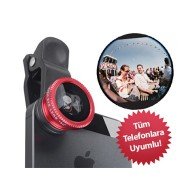 Balık Gözü Cep Telefonu Lensi (Tüm Modellere Uyumlu) Balık Gözü Cep Telefonu Lensi (Tüm Modellere Uyumlu)