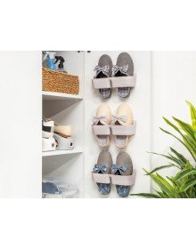 Banyo Terlik Tutucu - Kapı Arkası Pratik Raf - Terlik Tutucu Gri