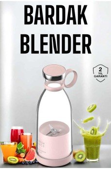 Bardak Blender Smoothie Meyve Sıkacağı Şarjlı Cam Taşınabilir