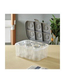 Bardak Taşıma Kutusu Şeffaf - 6 Bardak Kapasiteli Piknik Kutusu