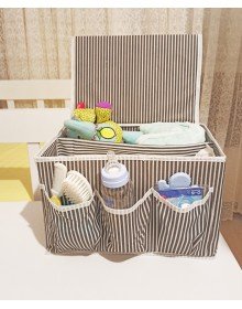 Bebek Beşik Başucu Düzenleyici Kapaklı 5 Bölmeli Organizer