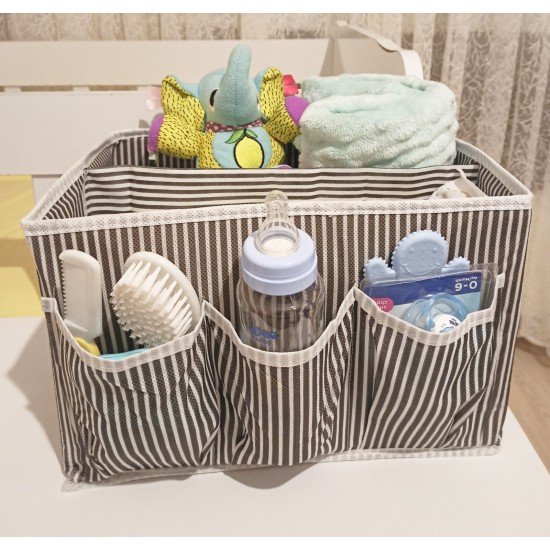 Bebek Beşik Başucu Düzenleyici Kapaklı 5 Bölmeli Organizer Bebek Beşik Başucu Düzenleyici Kapaklı 5 Bölmeli Organizer