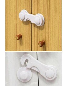 Bebek Çocuk Güvenliği Çekmece ve Dolap İçin Kendiliğinde Yapışkanlı Vidasız Kapak Kilidi