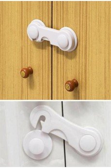 Bebek Çocuk Güvenliği Çekmece ve Dolap İçin Kendiliğinde Yapışkanlı Vidasız Kapak Kilidi
