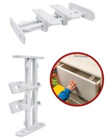 Bebek Çocuk Koruma Kilidi - Dolap Çekmece Kilidi Sürgülü Kilit