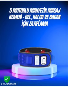Bel, Kalça, Bacak ve Karın Bölgesi İçin 5 Motorlu Titreşimli Masaj Cihazı
