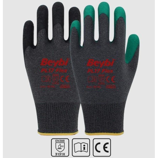 Beybi PL17 Flex Likralı İpten Örme Lateks Eldiven NO:10 Beybi PL17 Flex Likralı İpten Örme Lateks Eldiven NO:10