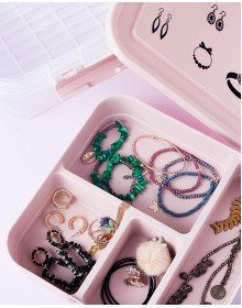 Bijuteri Mücevher Kutusu - Çok Amaçlı Bölmeli Takı Saklama Kutusu