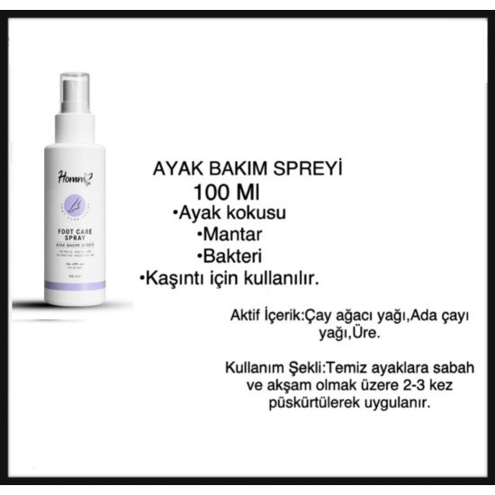 Bitkisel Ayak Koku Giderici Bakım Spreyi