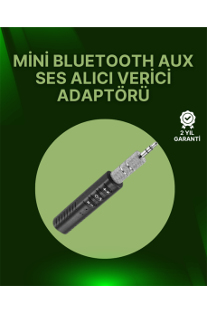 Bluetooth 4.1 Ses Alıcısı | 3.5mm Girişli Hoparlör & Kulaklıklar İçin Kablosuz Dönüştürücü