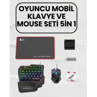Bluetooth 5.3 Bağlantılı Mobil Oyun Dönüştürücü Set – Klavye + Mouse + Adaptör