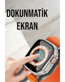 Bluetooth Bağlantılı 49MM Dokunmatik Akıllı Saat Sağlık ve Spor Takip Özellikli