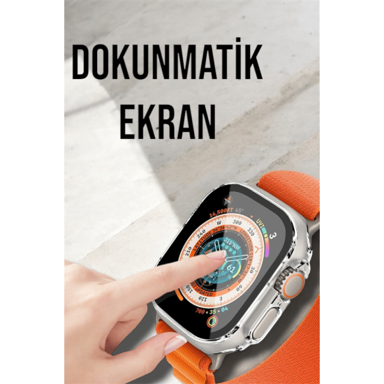 Bluetooth Bağlantılı 49MM Dokunmatik Akıllı Saat Sağlık ve Spor Takip Özellikli