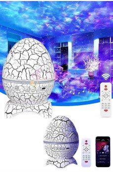 Bluetooth Hoparlör Dinozor Yumurtası Gece Masa Lambası Projektör
