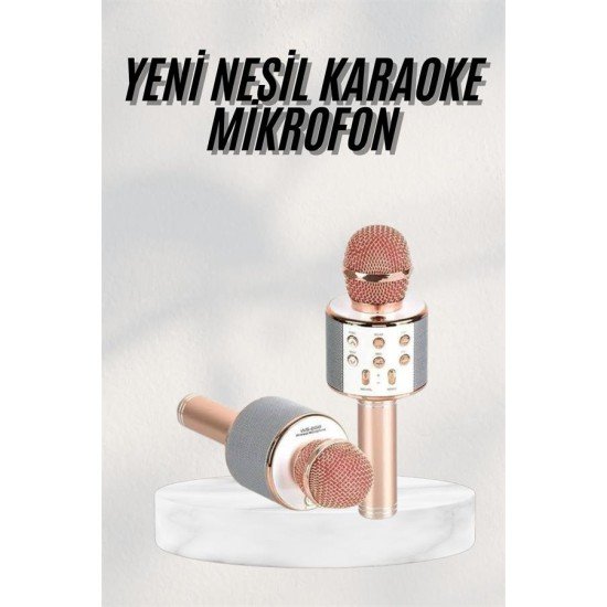 Bluetooth Hoparlör USB AUX SD Kart Kaoroke Mikrofon Uzun Pil Ömrü Bluetooth Hoparlör USB AUX SD Kart Kaoroke Mikrofon Uzun Pil Ömrü