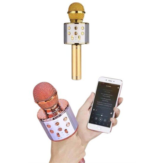 Bluetooth Hoparlör USB AUX SD Kart Kaoroke Mikrofon Uzun Pil Ömrü Bluetooth Hoparlör USB AUX SD Kart Kaoroke Mikrofon Uzun Pil Ömrü