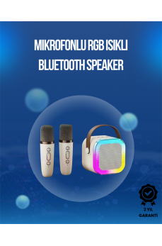 Bluetooth, USB ve AUX Girişli Çok Fonksiyonlu Karaoke Hoparlör
