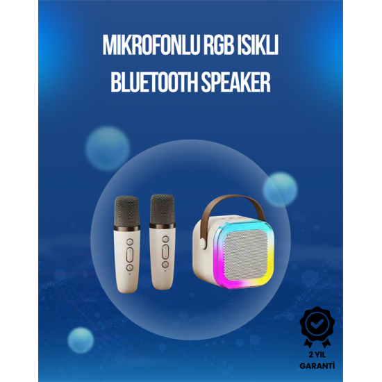 Bluetooth, USB ve AUX Girişli Çok Fonksiyonlu Karaoke Hoparlör