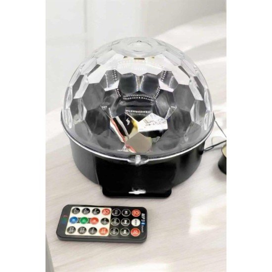 Bluetooth ve Uzaktan Kumandalı Çok Renkli Masaüstü Disko Topu