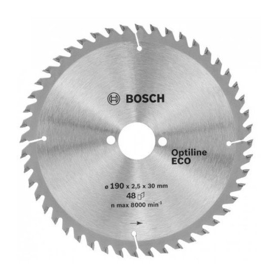 Bosch Optine Eco Daire Testere Bıçağı 190x30 mm 48 Diş 2 608 641 790 Bosch Optine Eco Daire Testere Bıçağı 190x30 mm 48 Diş 2 608 641 790