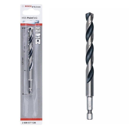 Bosch Pointteq Altıgen Şaftlı Hss Matkap Ucu 9,5 mm Bosch Pointteq Altıgen Şaftlı Hss Matkap Ucu 9,5 mm