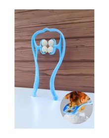 Boyun Bacak Ayak Bel Masaj Aleti Çok Fonksiyonlu Manuel 4 Tekerlekli - Mavi