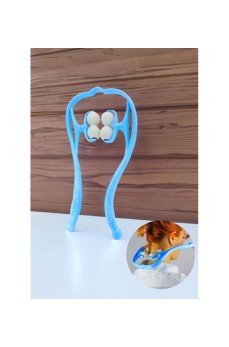 Boyun Bacak Ayak Bel Masaj Aleti Çok Fonksiyonlu Manuel 4 Tekerlekli - Mavi