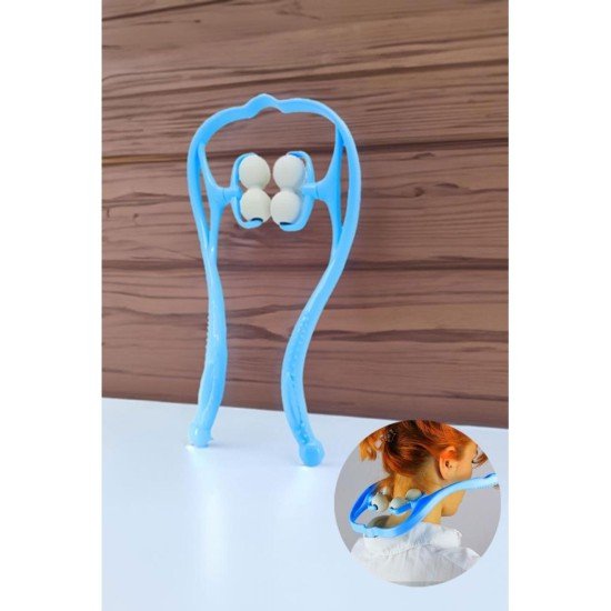 Boyun Bacak Ayak Bel Masaj Aleti Çok Fonksiyonlu Manuel 4 Tekerlekli - Mavi Boyun Bacak Ayak Bel Masaj Aleti Çok Fonksiyonlu Manuel 4 Tekerlekli - Mavi