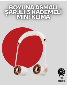 Boyuna Asılan Taşınabilir Küçük Fan | Turbo Motor, 5 Kanat, Katlanabilir Gövde