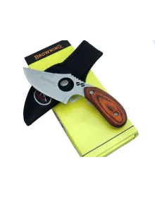 Browning 087 Yüzme Kamp Bıçak 16 cm - Ahşap Sap, Özel Kılıflı