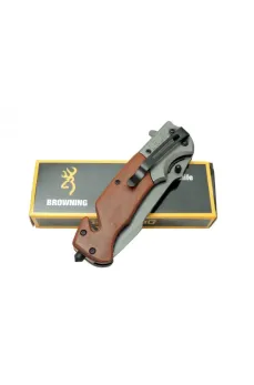 Browning DA308 Kurtarma Çakısı Gül 23 cm Manuel, Kemerlikli