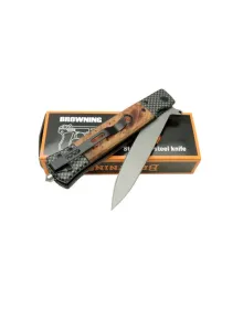 Browning HC02 Damalı Çakı 22 cm Manuel, Kemerlikli