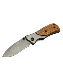 Buck Family X35 Kahverengi Kamp Çakı 15cm- Manuel, Kemerlikli, Ahşap Sap