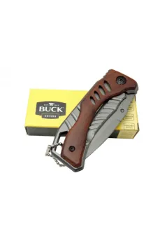 Buck X61 Ahşap Çakı 15,5 cm Manuel, Kemerlikli