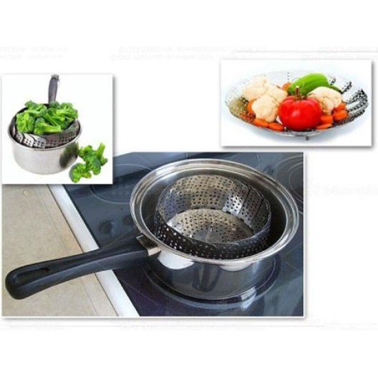 Buharda Pişirme Aparatı Haşlama Sepeti Buharda Pişirme Aparatı Haşlama Sepeti