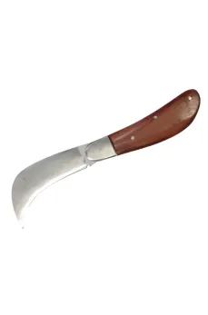 Bursa Çelik Eğri Bağ / Kablo / Aşı Çakısı, Ahşap Saplı - 22 cm Bursa Çelik Eğri Bağ / Kablo / Aşı Çakısı, Ahşap Saplı - 22 cm