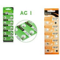 Buton Pil - Saat Lazer Hesap Makinesi Pili 10lu Paket AG1 LR621/LR60 1.55V Buton Pil - Saat Lazer Hesap Makinesi Pili 10lu Paket AG1 LR621/LR60 1.55V