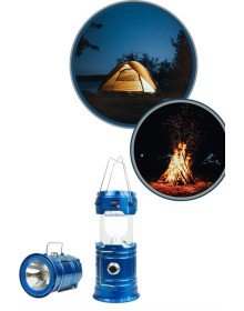 Büyük Boy Güneş Enerjili Kamp Feneri Işıldak Lamba USB Şarjlı