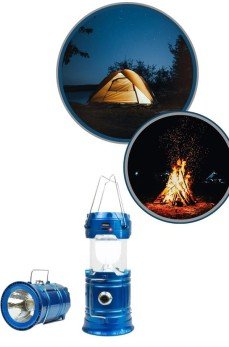 Büyük Boy Güneş Enerjili Kamp Feneri Işıldak Lamba USB Şarjlı